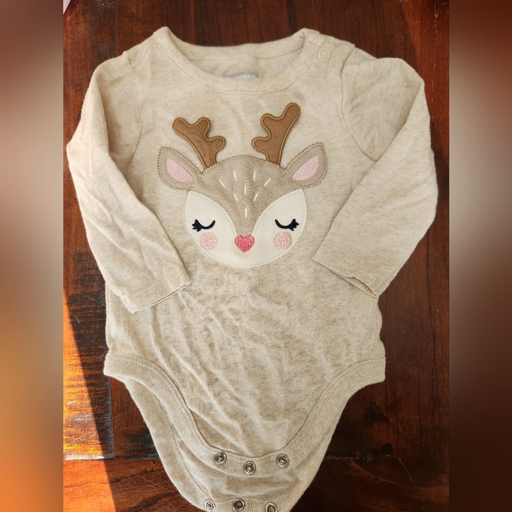 Reindeer Long Sleeve Onesie